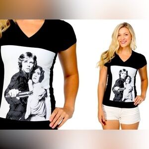 Star Wars Luke And Leia T-shirt Women’s NEW